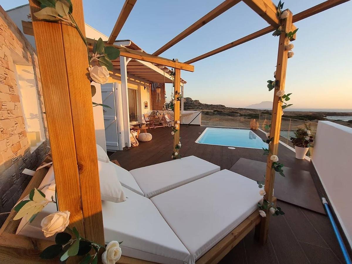 Tramonto Luxury Villa No1- Breathtaking Sunset View Foiníkion エクステリア 写真
