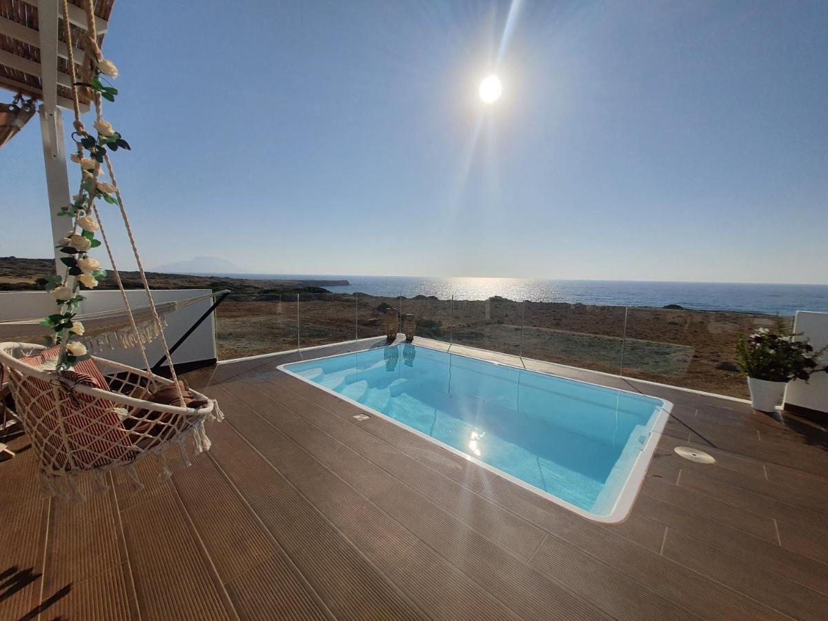 Tramonto Luxury Villa No1- Breathtaking Sunset View Foiníkion エクステリア 写真