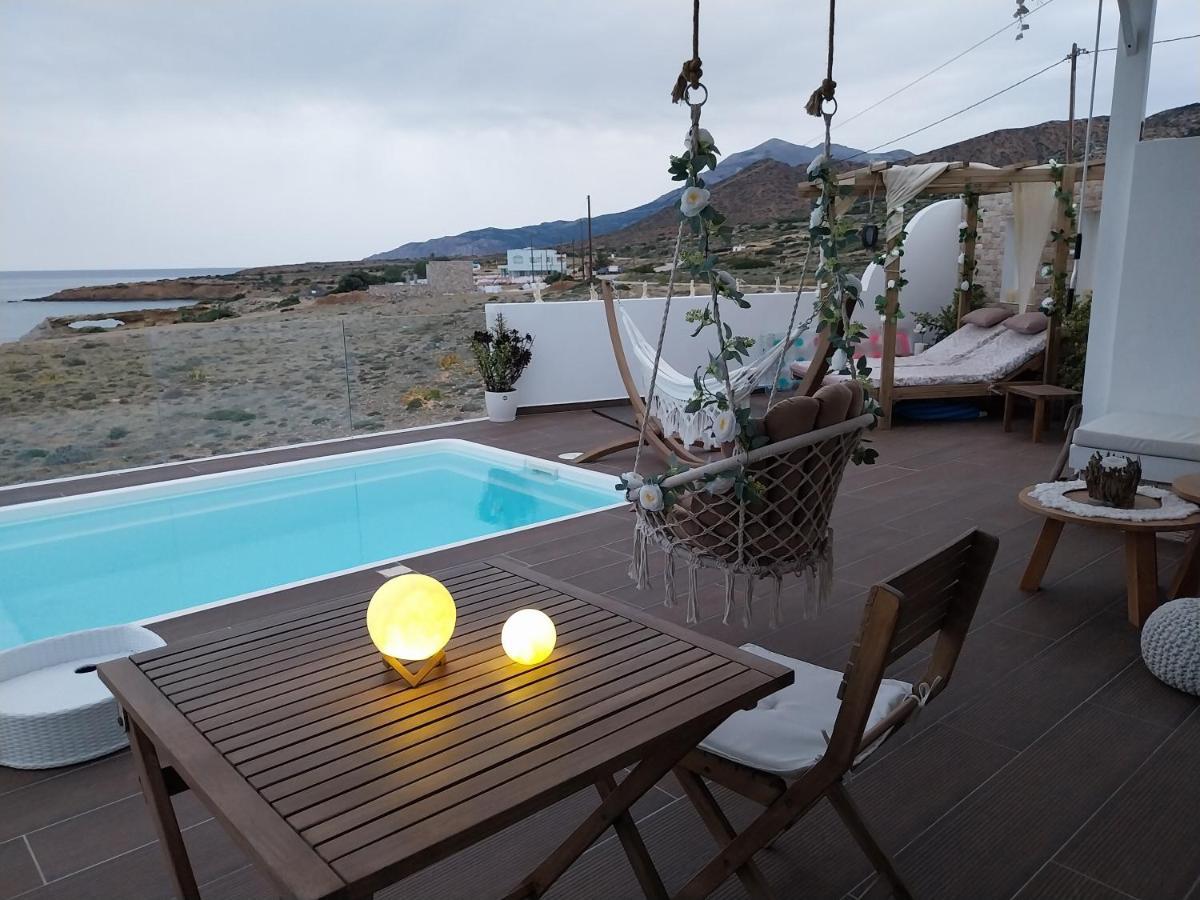 Tramonto Luxury Villa No1- Breathtaking Sunset View Foiníkion エクステリア 写真